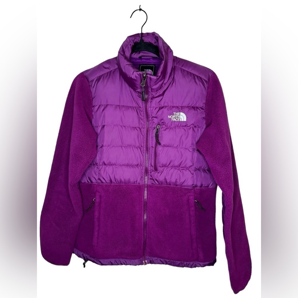 The North Face Denali Down Fleece 550 Jacket Womens Size Small Purple